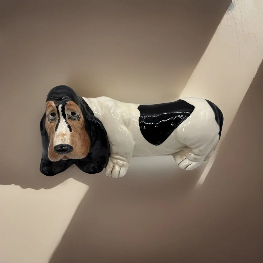 Vintage BASSET HOUND 1975 Ceramic Figurine‎ Dog Duncan Ceramic Prod. Inc 9.5